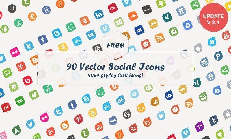 Top Social Media Logo - 54 Beautiful [Free!] Social Media Icon Sets For Your Website