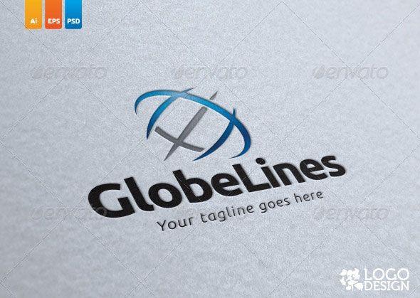 Globe with Lines Logo - PSD Logo Templates & Designs For Various Industries