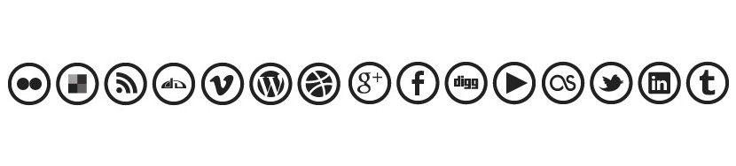 Circle Social Media App Logo - 20 Sets of Creative Social Media Icons for Windows & Apple Flat Design