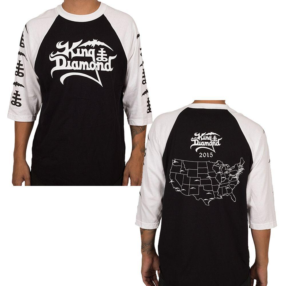 King Diamond Clothing Logo - Blabbermouth | USA 2015 Tour (Baseball T-Shirt)