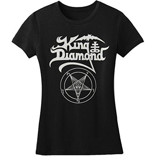 King Diamond Clothing Logo - King Diamond Women's Logo W/ Pentagram Girls Jr X-Large Black ...