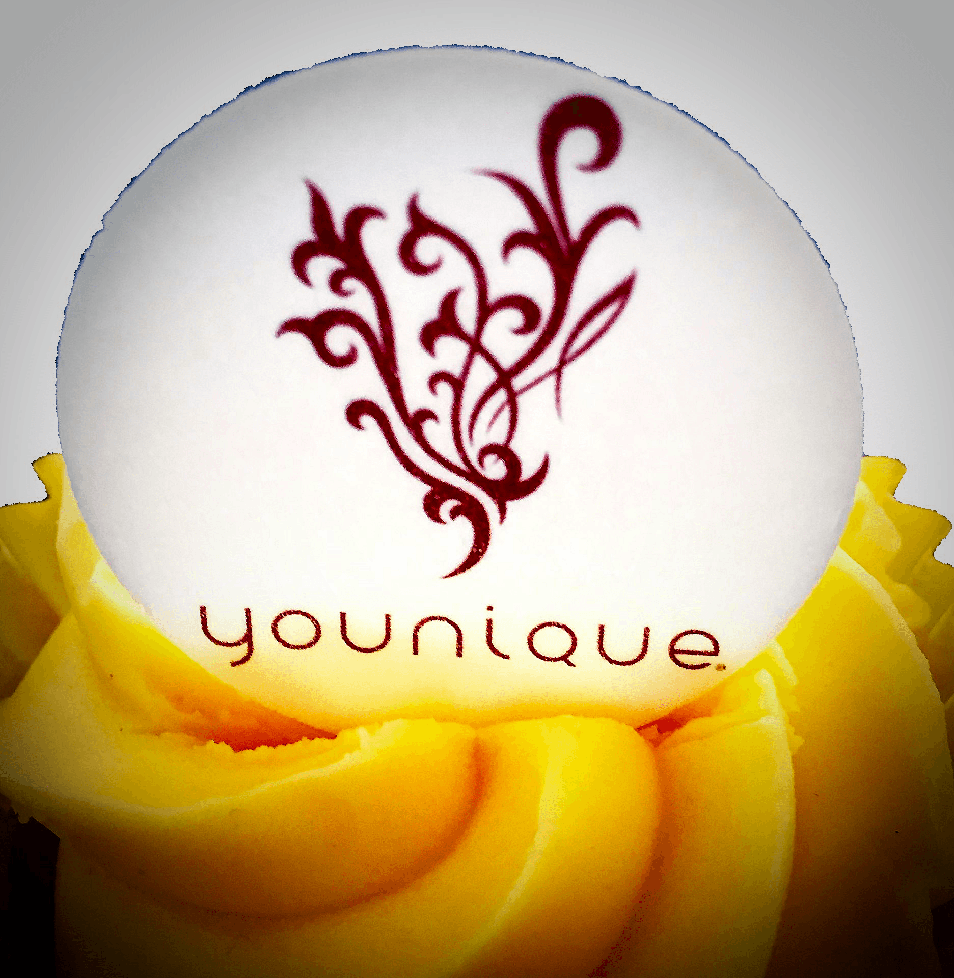 Younique Logo - Edible cake toppers decoration - Younique logo cake topper