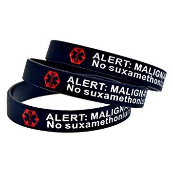 Medical Bracelet Logo - Malignant Hyperthermia Medical Alert Silicone Wristbands Bracelet 1