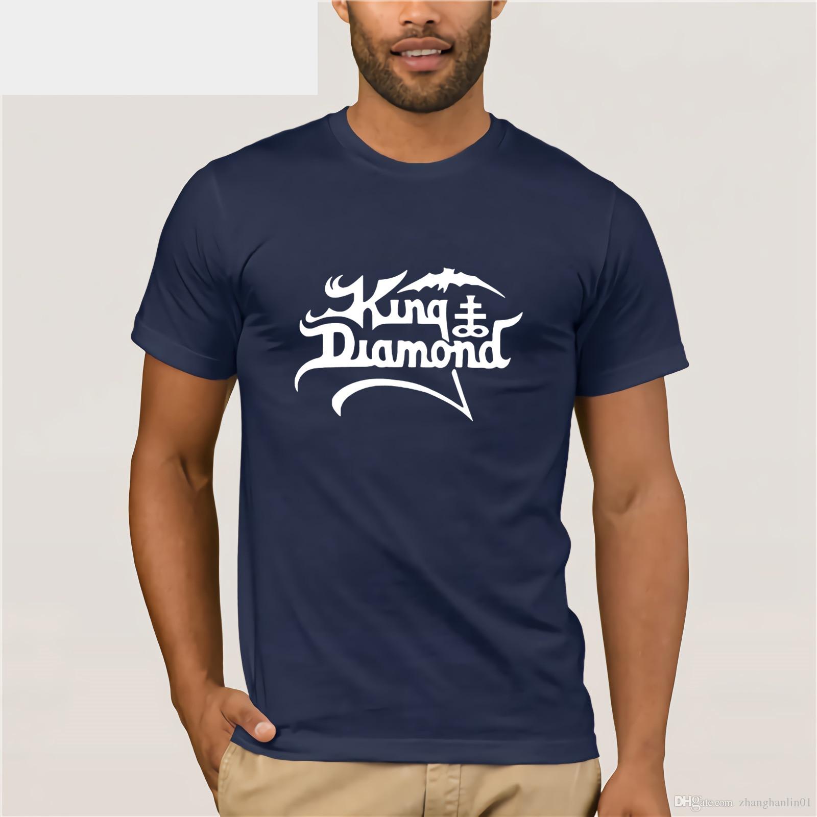 King Diamond Clothing Logo - Fashion Brand Clothing Print Round Neck Man King Diamond Summer ...