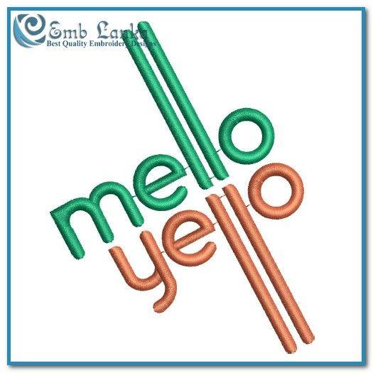 Mello Yello Logo - Mello Yello Logo Embroidery Design | Emblanka.com