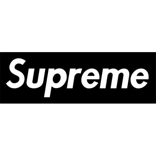 Black Supreme Logo - Supreme Logo Decal Sticker - SUPREME-LOGO-DECAL | Thriftysigns