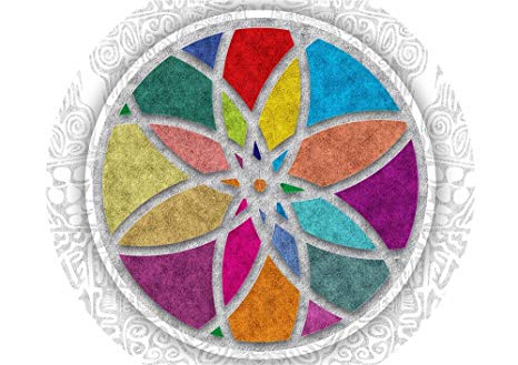 Blue Orange Red with Purple Circle Logo - Gifts Delight Laminated 34x24 inches Poster: Mandala