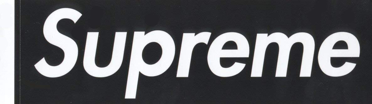 Black Supreme Logo - Supreme Store Black Box Logo Clothing Sticker Store Streetwear