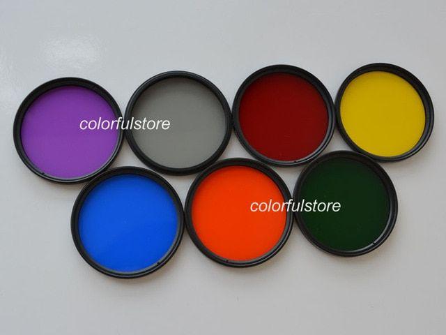 Blue Orange Red with Purple Circle Logo - 37mm 7Pcs Full Color Colour Green Orange Red Purple Yellow Blue