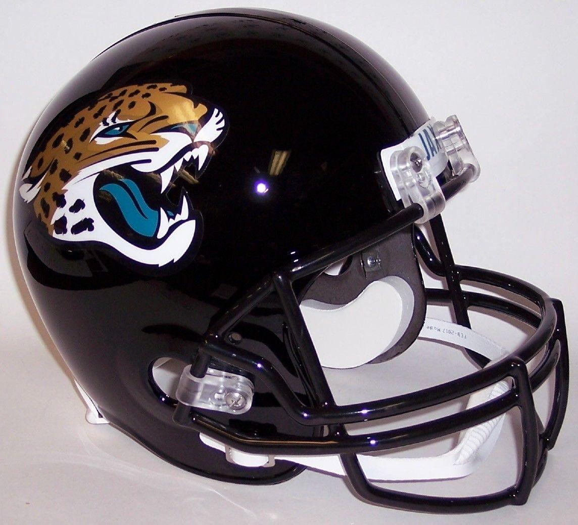 Jacksonville Jaguars Helmet Logo - Jacksonville Jaguars NEW 2018 Logo Riddell Full Size Replica Helmet ...