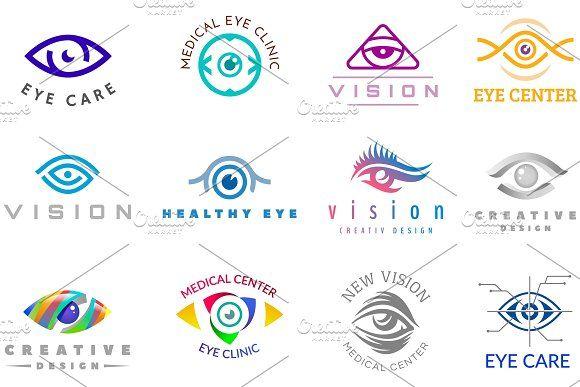 Look with Eyes Logo - Eye logo vector eyeball icon eyes look vision and eyelashes logotype