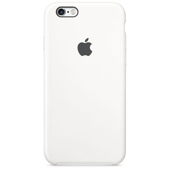 White Apple iPhone Logo - iPhone 6s Silicone Case - White - Apple