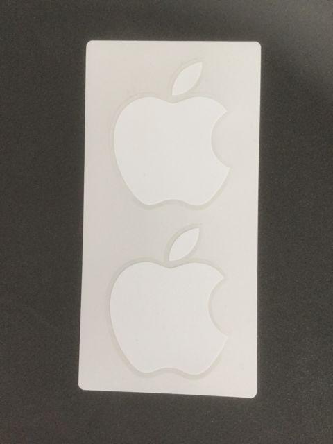 White Apple iPhone Logo - Two Genuine & Original White Apple Logo Stickers - iPad iPhone Etc ...