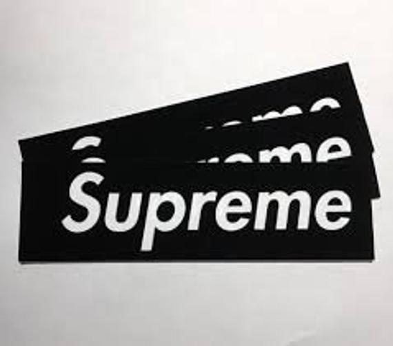 Black Supreme Logo - SHIPS TODAY Red & or Black Supreme Box Logo Kawaii Stickers
