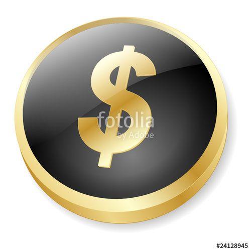 Us Currency Logo - US DOLLAR Button currency exchange rates coin gold american
