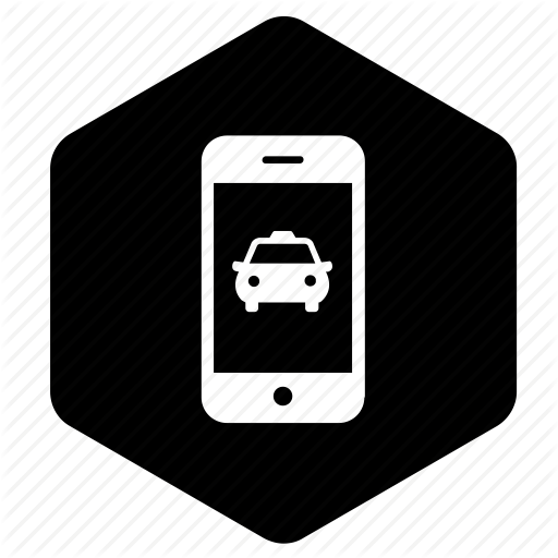 Uber Taxi App Logo - Cab, mobile app, ride, service, taxi, transportation, uber icon