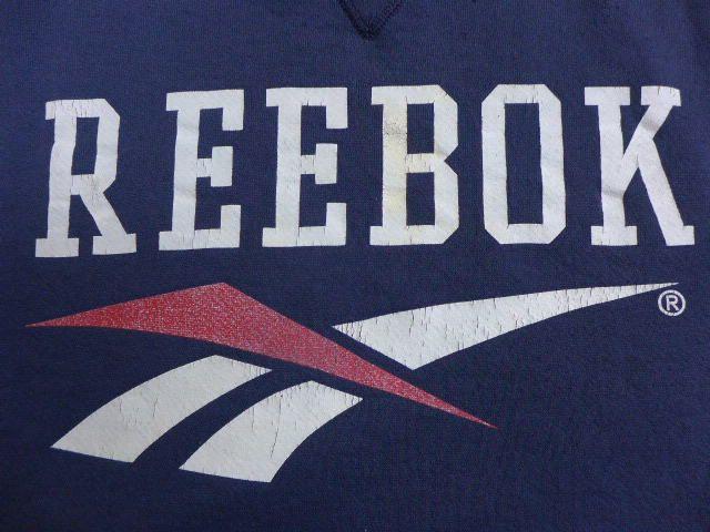Old Reebok Logo - RUSHOUT: Old clothes sweat shirt Reebok REEBOK logo big size dark ...