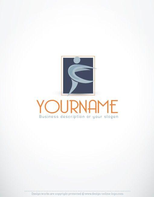 Abstract Person Logo - Exclusive Design: Abstract Person logo + Compatible FREE Business Card