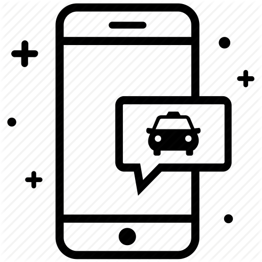 Uber Taxi App Logo - App, car service, ride, smartphone, taxi, uber icon