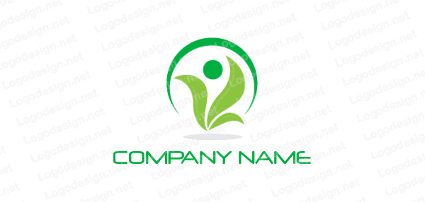 Abstract Person Logo - abstract leaves forming abstract person with swoosh | Logo Template ...