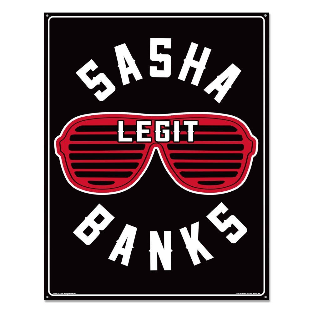 Sasa Bank Logo - Sasha Banks Metal Sign - WWE US