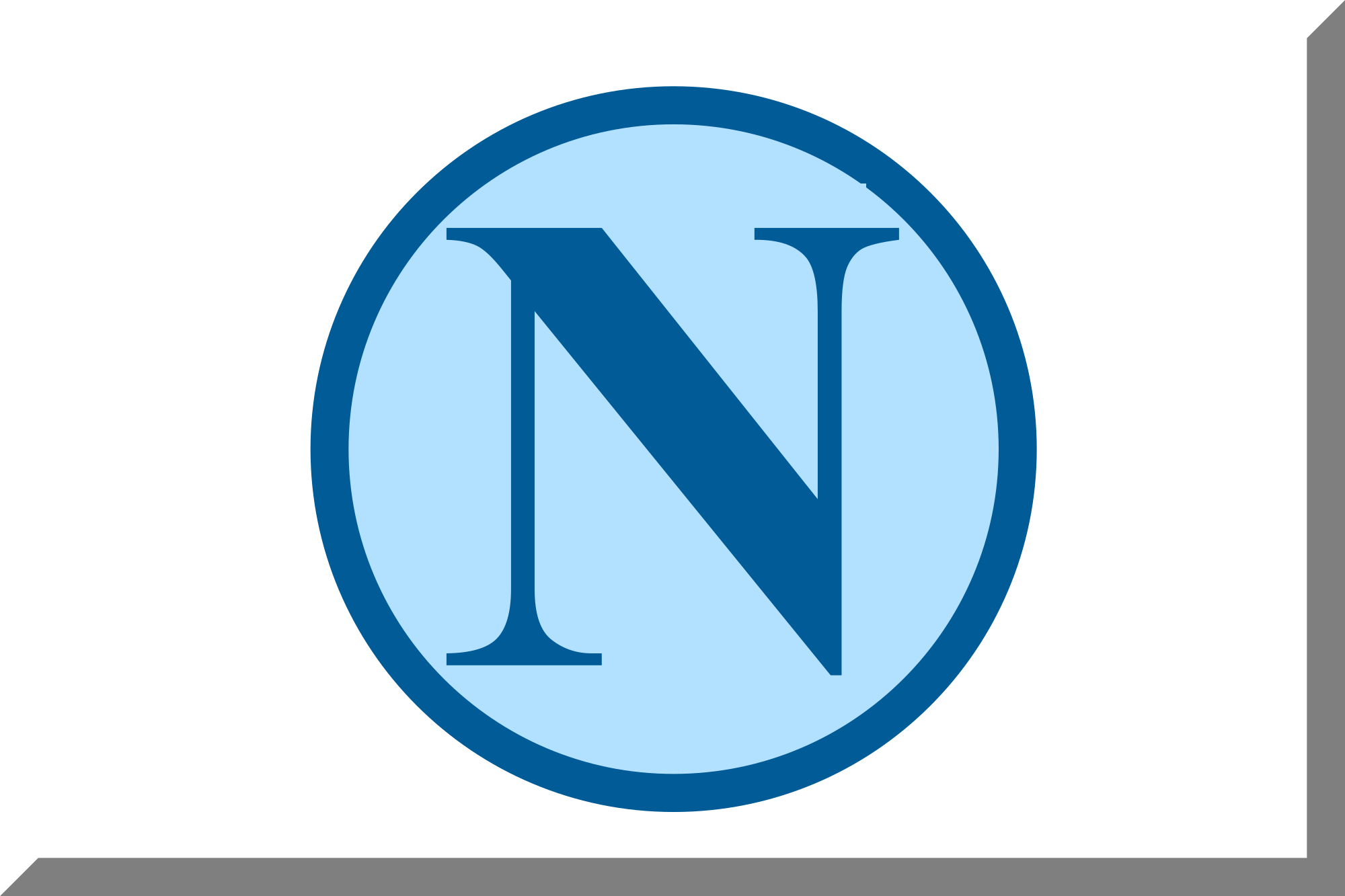 N in Circle Logo - 600px Background White Letter N HEX 005B96 On HEX B2E0FF Circle