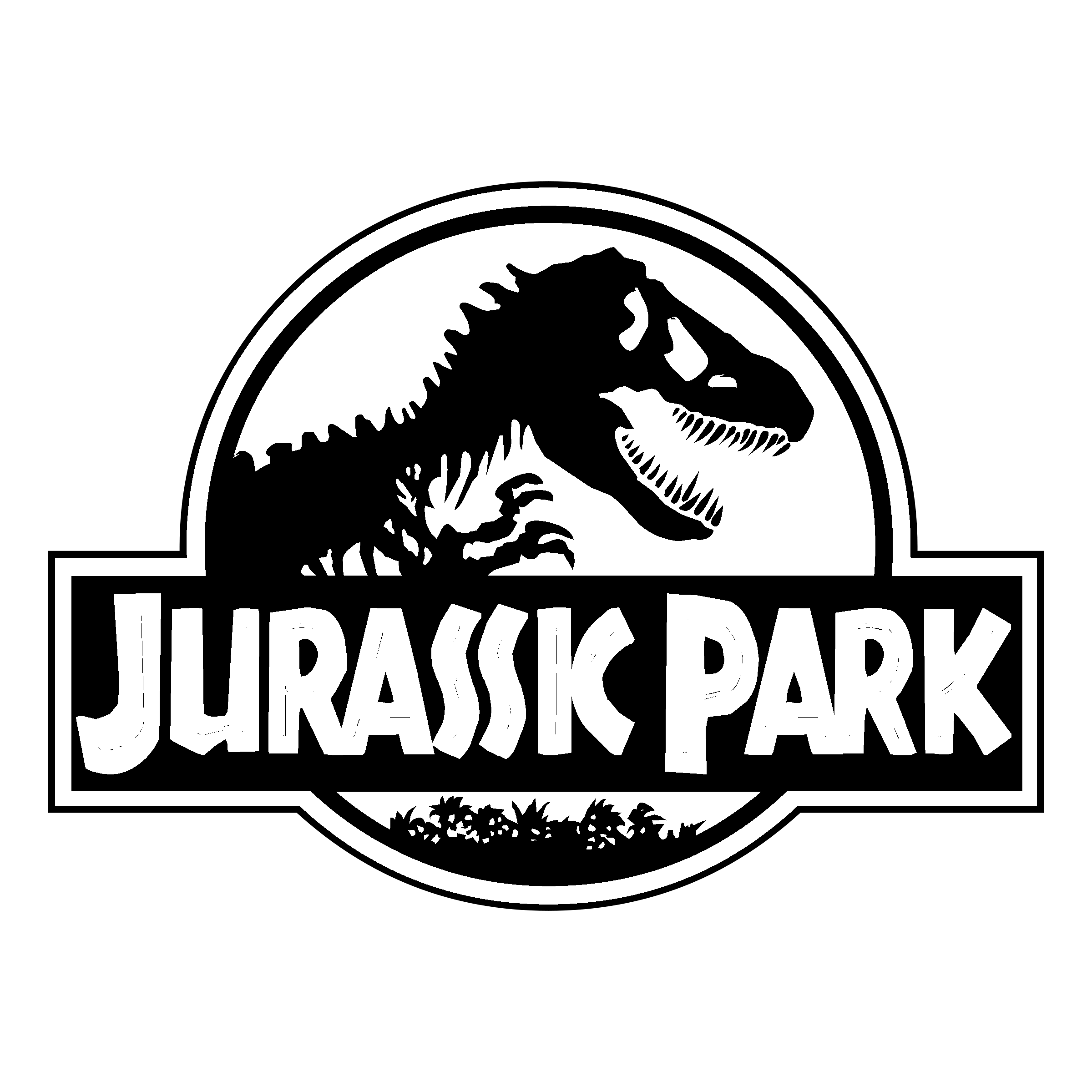 Black Dinosaur Logo - Jurassic Park Logo Black And White | Cricut | Pinterest | Jurassic ...