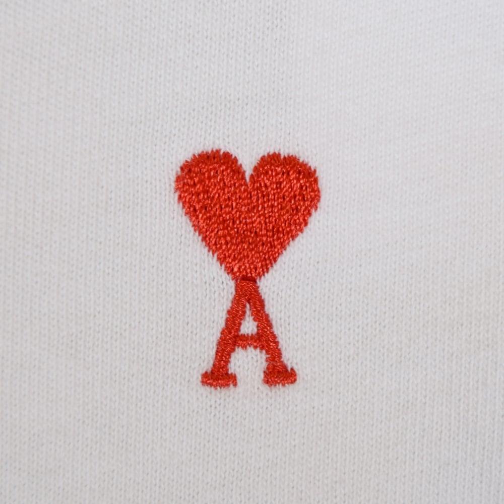 Red White Heart Logo - AMI PARIS AMI White Heart Logo T-Shirt - Men from Brother2Brother UK