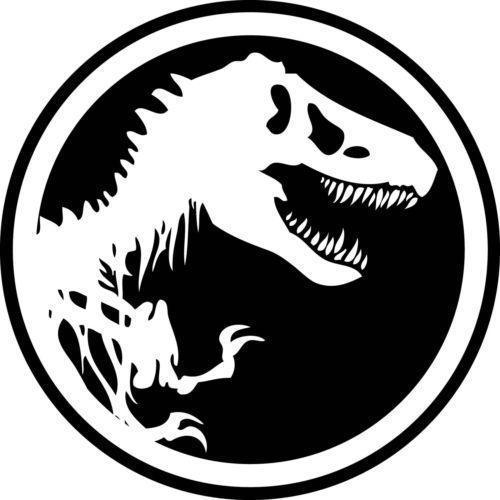 Jurassic Park Black and White Logo - Jurassic Park Decal