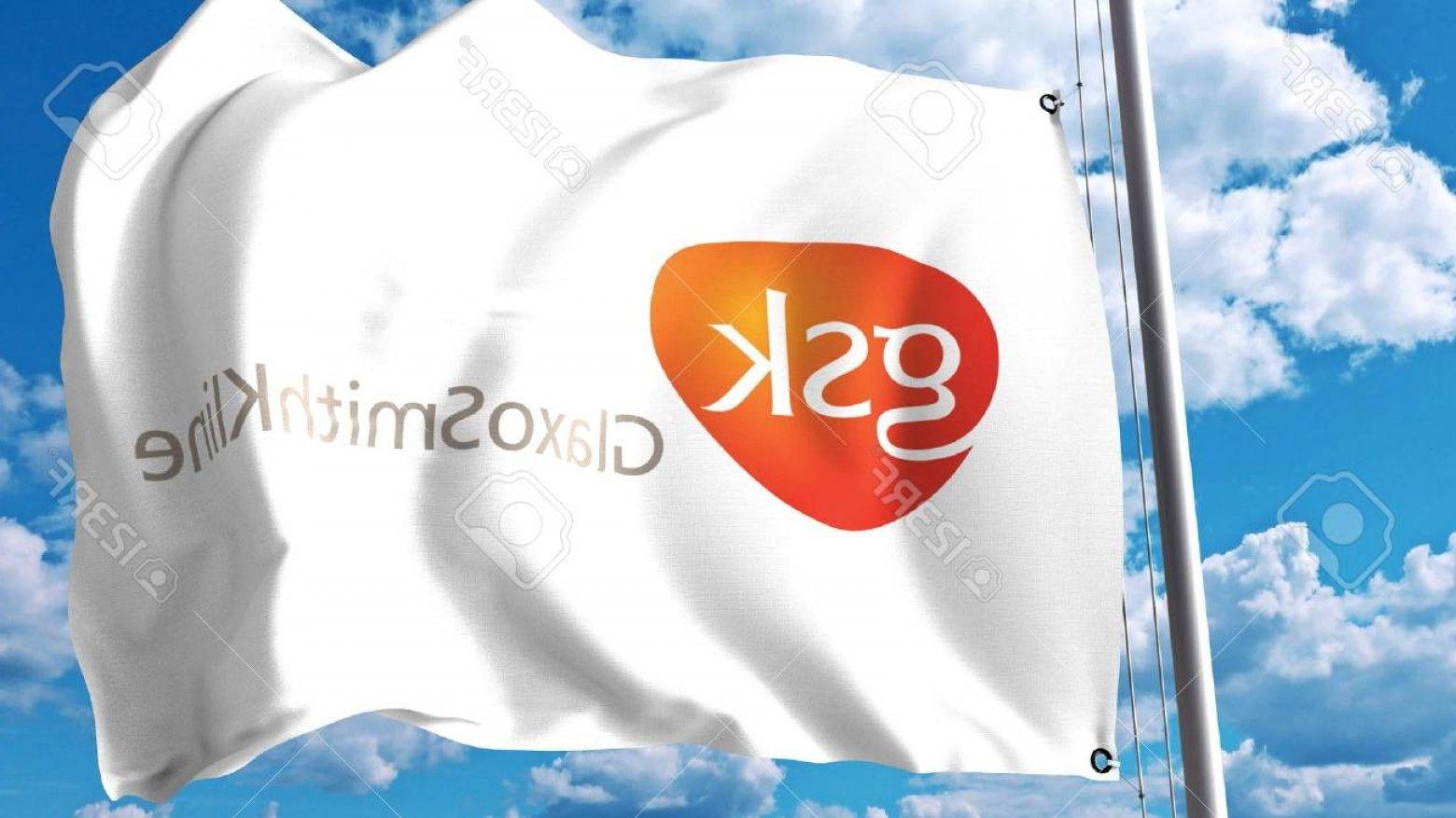 GlaxoSmithKline Logo - Photowaving Flag With Glaxosmithkline Gsk Logo Against Clouds And ...