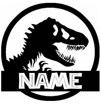 Jurassic Park Black and White Logo - Traffic Wall Stickers. Vinyl decals