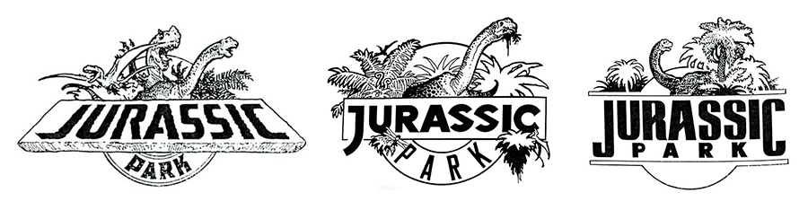 Jurassic Park Black and White Logo - The History of the Jurassic Park Logo Garner Design