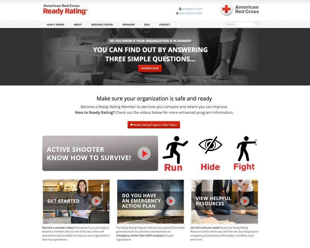 Red Cross Ready Rating Logo - Ready Rating - Golamac, Inc Creative Services