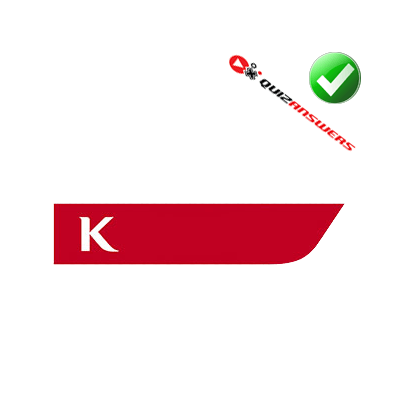 White with a Red K Logo - Logos That Start With K Readymade Letter K Logos