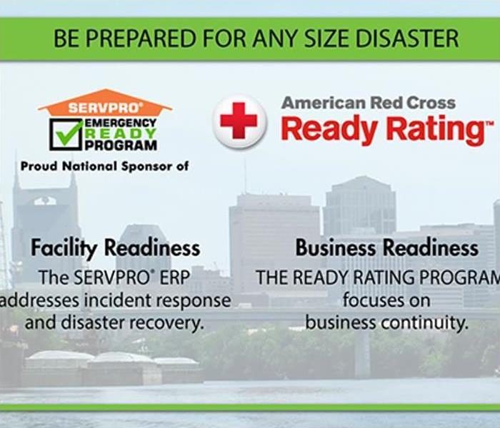 Red Cross Ready Rating Logo - Be Ready for Any Size Disaster. SERVPRO of Clayton County