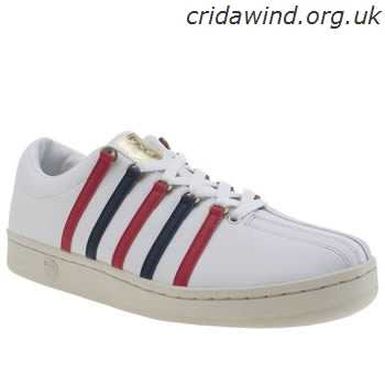 White with a Red K Logo - Optative Quality Wholesale Men's Trendy White & Red K-Swiss 88 Aged ...