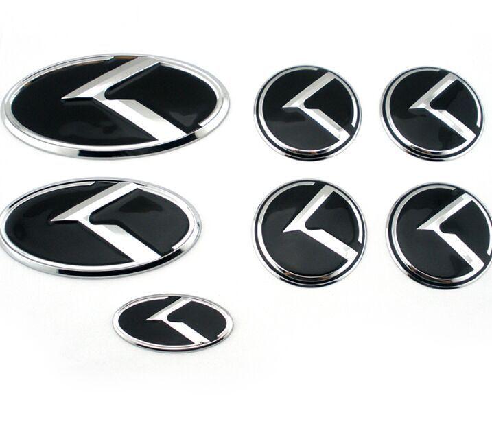 L Car Logo - 7pcs Set car K Logo Sticker Decal Red / Black Steering Wheel Emblem ...