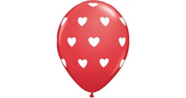 Red White Heart Logo - Red & White Heart Balloons Star, Heart & Polka Dot