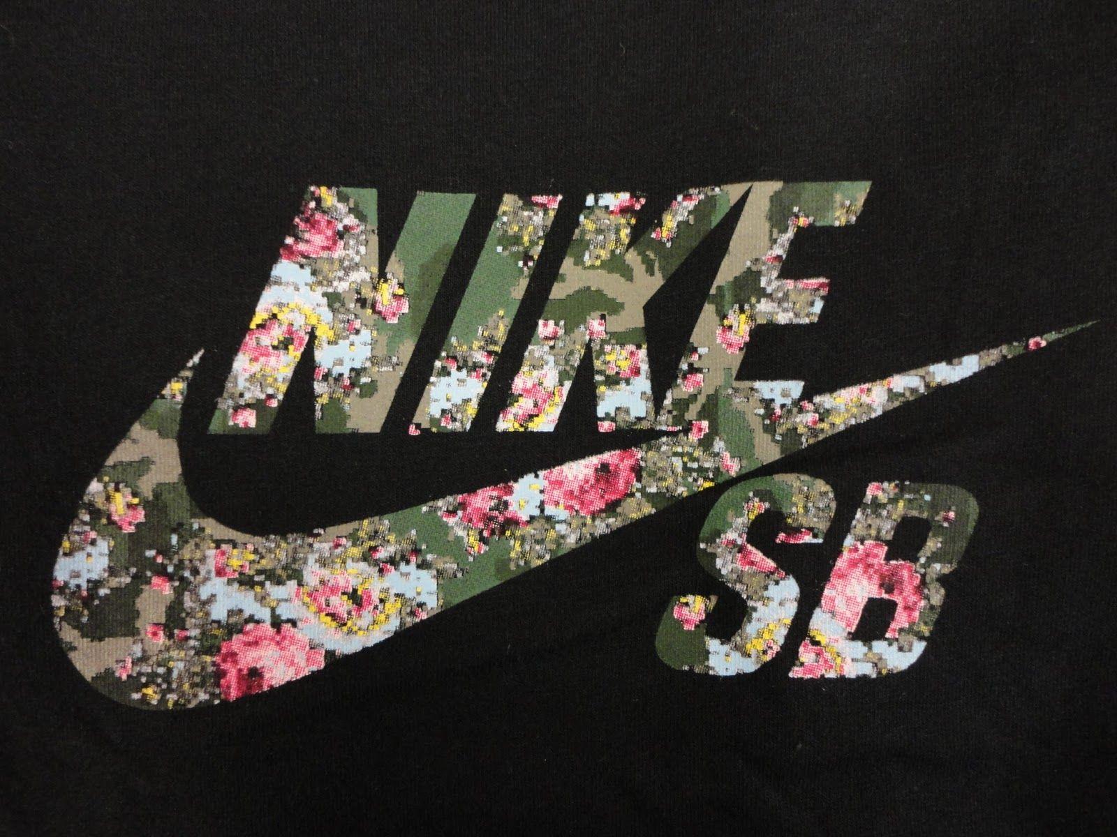 Nike Floral Logo - Damage Boardshop: Digi Floral NIKE Tees!