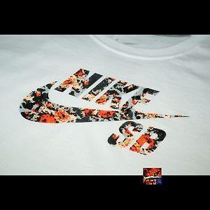 Nike Floral Logo - Nike SB Janoski Digi-Floral Logo T-Shirt Tee - White - Large NEW ...