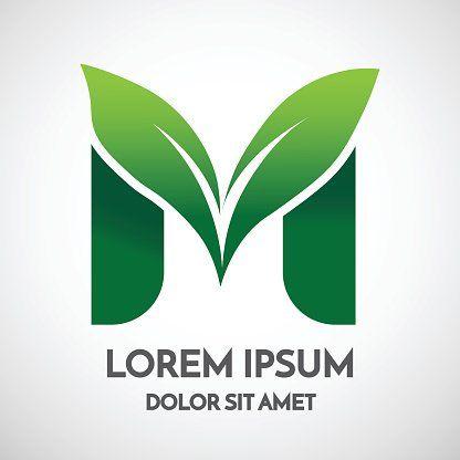 Green M Logo - Green Eco Letter M Logo Template Design premium clipart