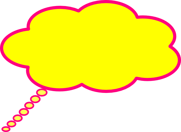 Red and Yellow Cloud Logo - Yellow Thinking Cloud With Red Clip Art clip