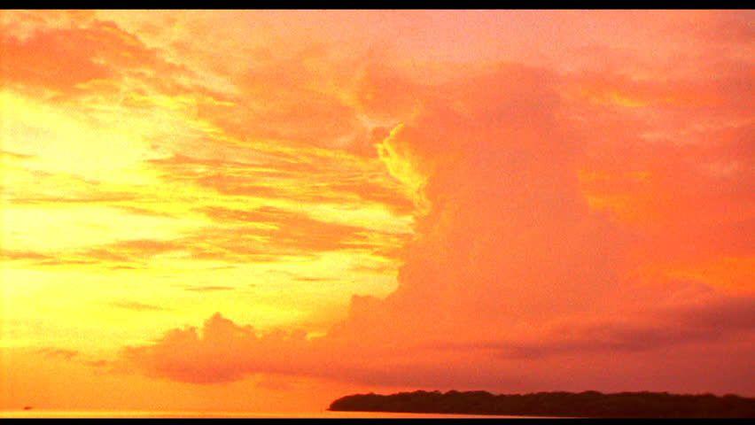 Red Yellow Cloud Logo - Timelapse of funnel of bright red clouds during sunset
