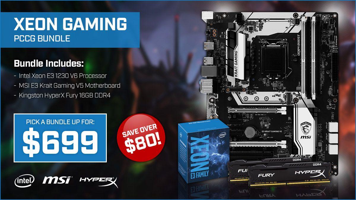 Xeon Gaming Logo - PCCG Xeon Gaming Bundle [PCCG-XEONV6GAMING] : PC Case Gear