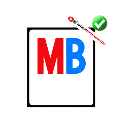 Red and White M Logo - Blue b Logos