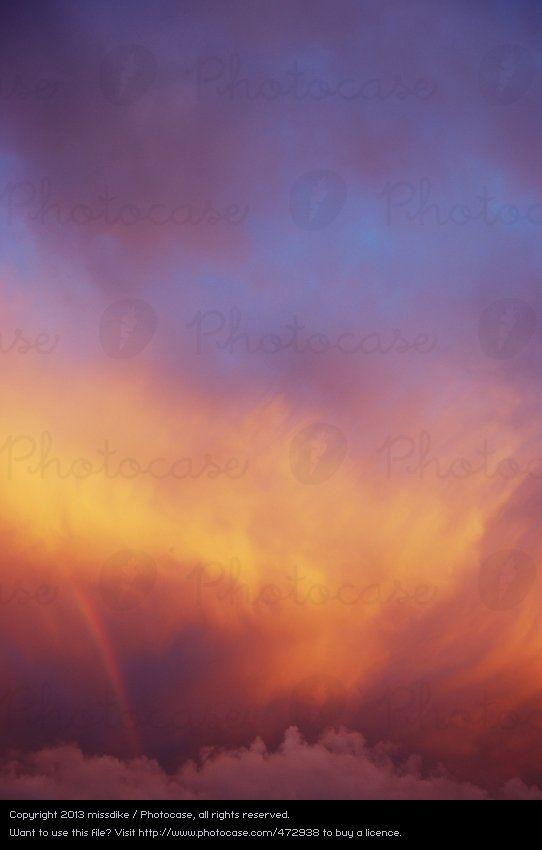 Red Yellow Cloud Logo - Sky Nature Blue Red Clouds - a Royalty Free Stock Photo from Photocase