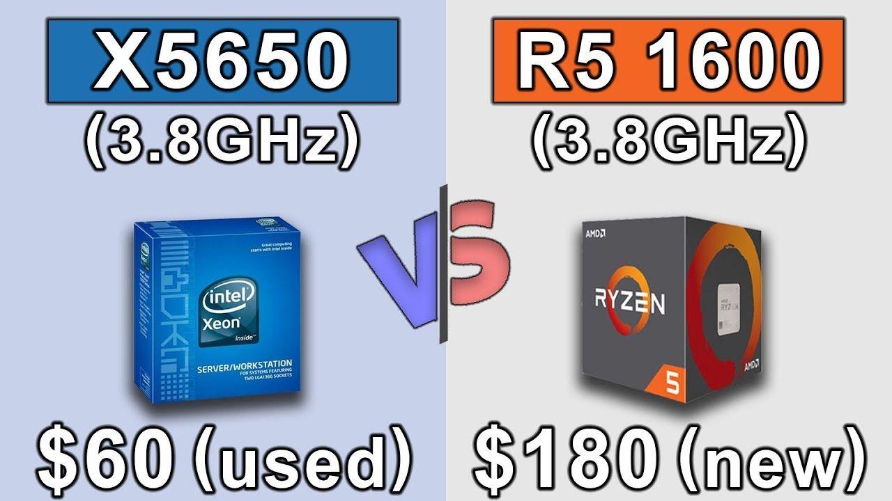 Xeon Gaming Logo - Xeon X5650 (3.8GHz) OC vs Ryzen 5 1600 (3.8GHz) OC. New Games