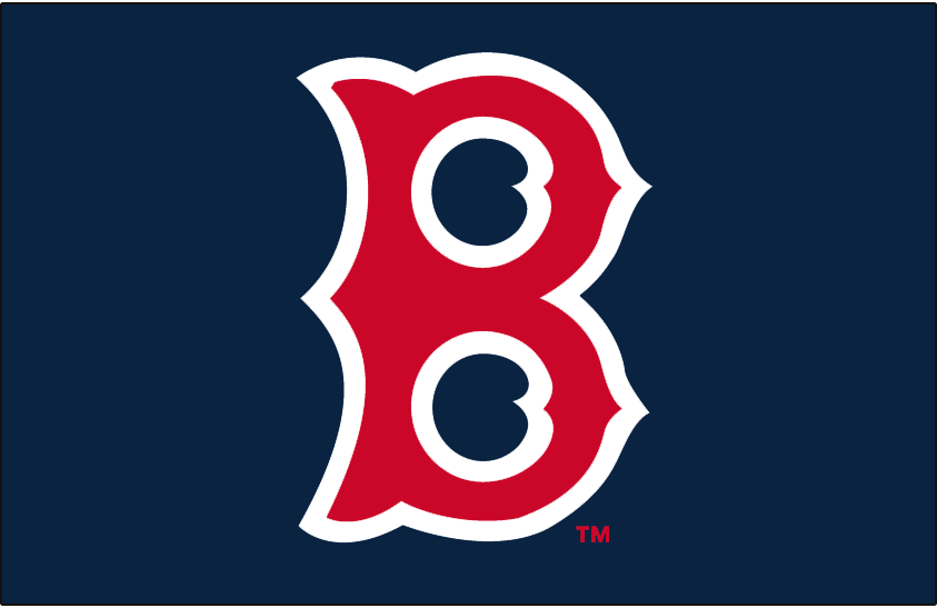 Red and White B Logo - Boston Red Sox Cap Logo - American League (AL) - Chris Creamer's ...