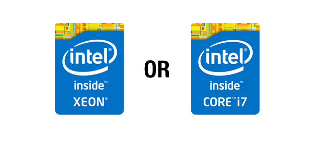 Intel Pentium Xeon Logo - Xeon vs i7 – What's the difference? | Velocity Micro Blog