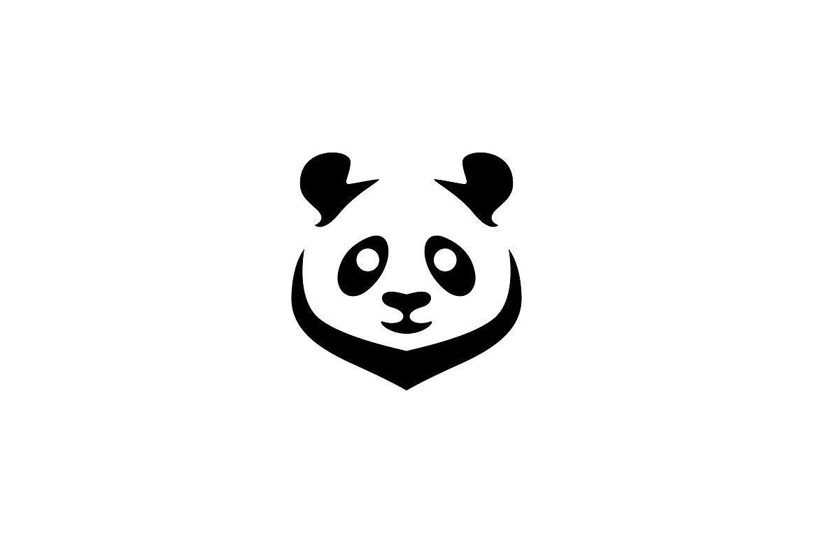 Black and White Panda Logo - Panda Logo Template ~ Logo Templates ~ Creative Market